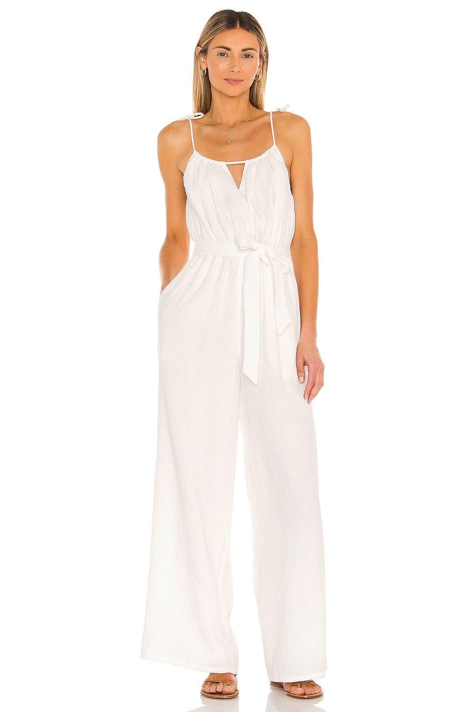 Lovers And Friends Cece Jumpsuit In Marshmallow White
