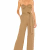 Lovers And Friends Steph Jumpsuit In Tan -LOVERS AND FRIENDS Shop LOVF WC214 V1