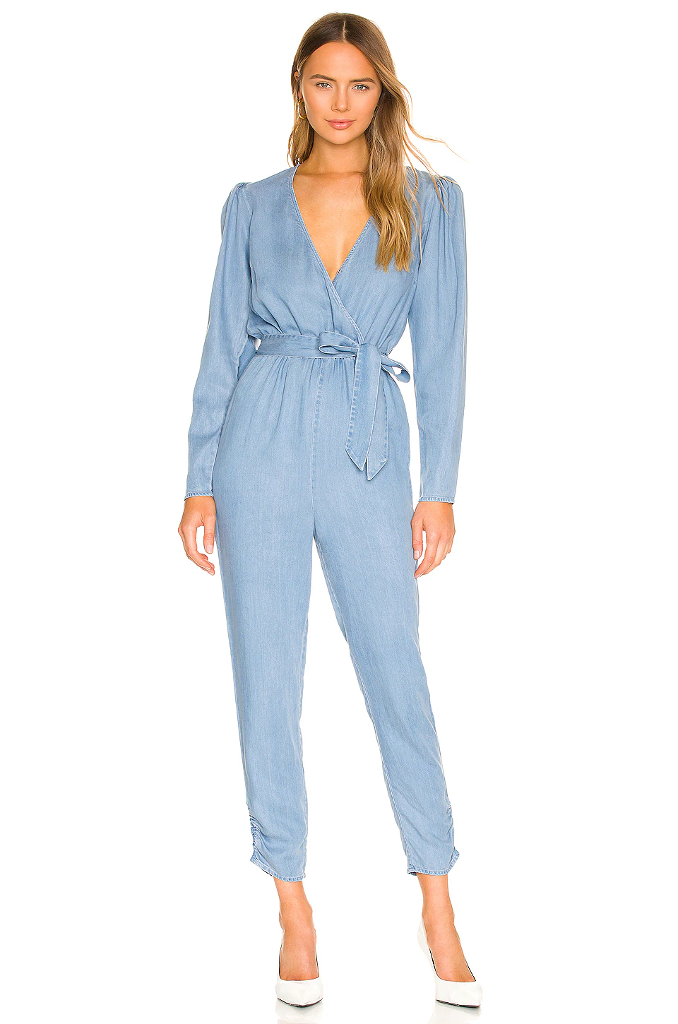 Lovers And Friends Becca Jumpsuit In Denim Blue