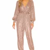 Lovers And Friends Happy Hour Jumpsuit In Rose Gold -LOVERS AND FRIENDS Shop LOVF WC249 V1