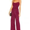 Lovers And Friends Cindie Jumpsuit In Maroon Red -LOVERS AND FRIENDS Shop LOVF WC252 V1