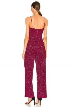 Lovers And Friends Cindie Jumpsuit In Maroon Red -LOVERS AND FRIENDS Shop LOVF WC252 V3