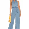 Lovers And Friends Ajax Jumpsuit In Medium Blue -LOVERS AND FRIENDS Shop LOVF WC254 V1