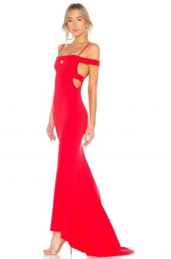 Lovers And Friends Cece Gown In Red Rose
