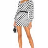 Lovers And Friends Andy Mini Dress In Black & White -LOVERS AND FRIENDS Shop LOVF WD1254 V1