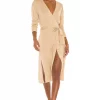 Lovers And Friends Azita Wrap Dress In Gold -LOVERS AND FRIENDS Shop LOVF WD2787 V1