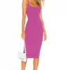 Lovers And Friends Lydia Midi Dress In Punch Purple -LOVERS AND FRIENDS Shop LOVF WD2823 V1