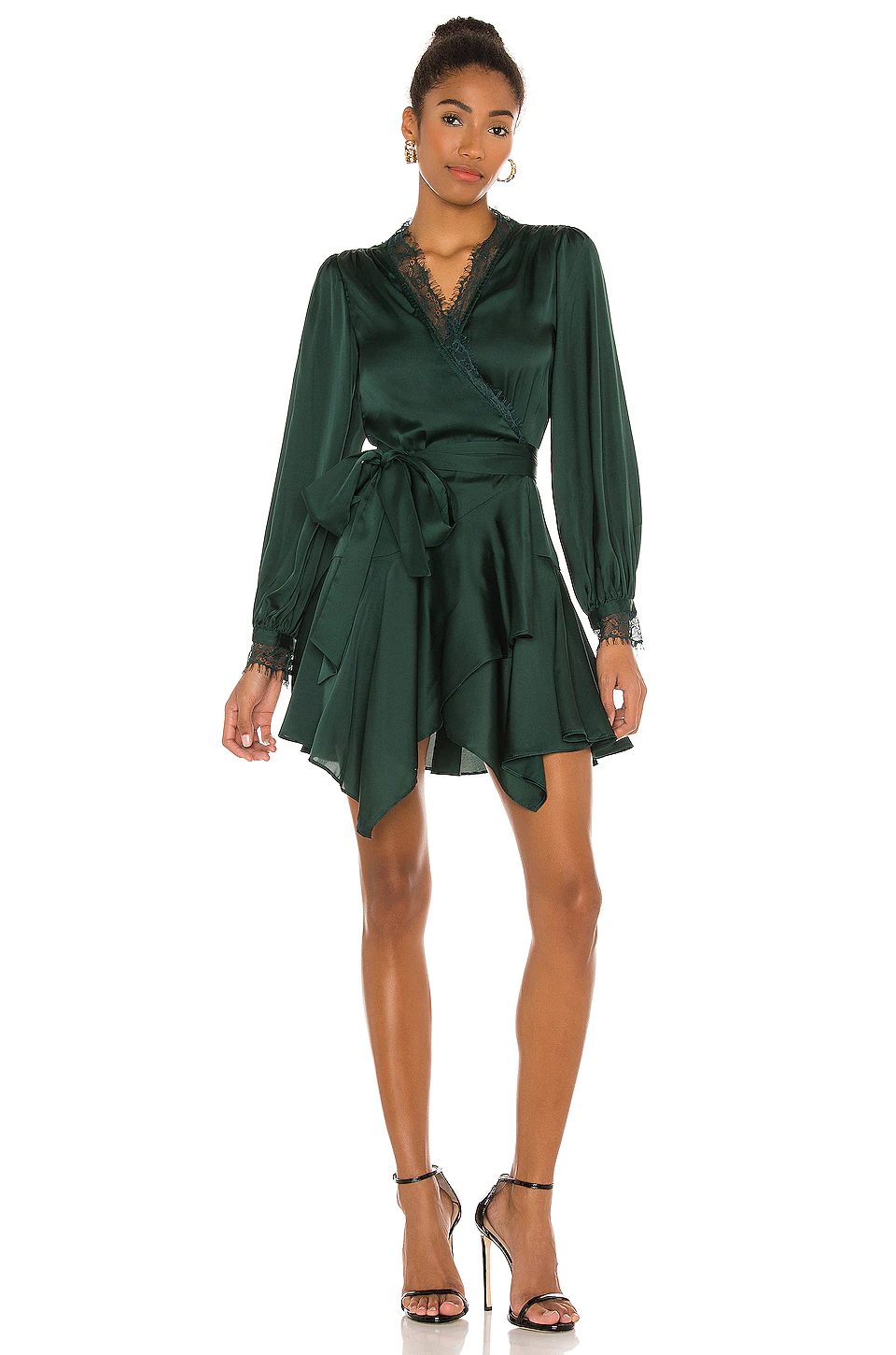 Lovers And Friends Nadeen Mini Dress In Emerald Green