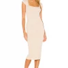 Lovers And Friends Sutton Midi Dress In Natural Tan -LOVERS AND FRIENDS Shop LOVF WD2872 V1