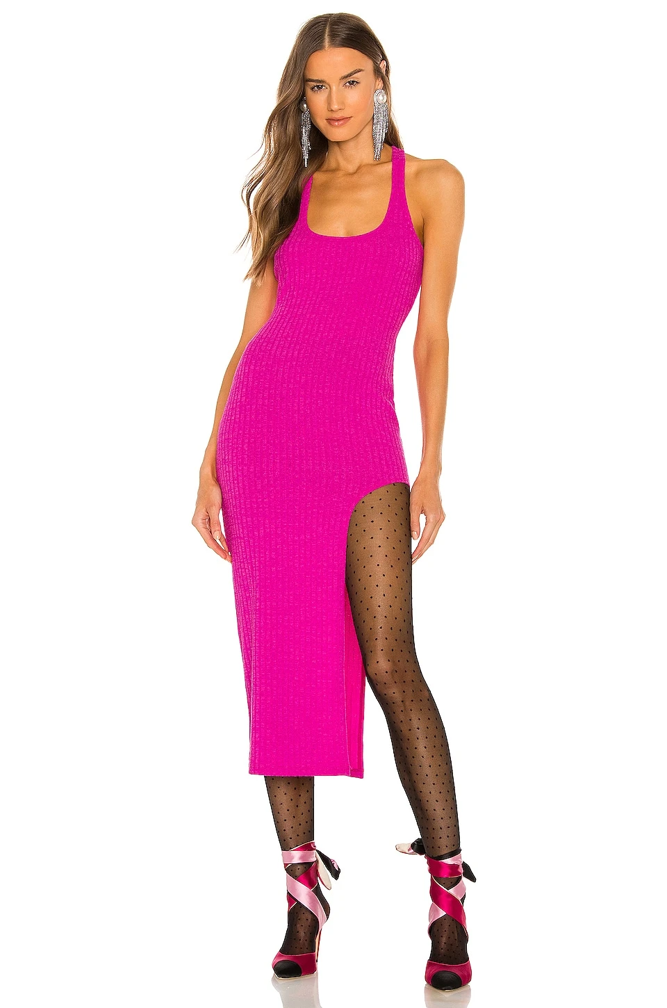 Lovers And Friends Naomi Midi Dress In Raspberry 4 Lovers And Friends Naomi Midi Dress In Raspberry - Image 2