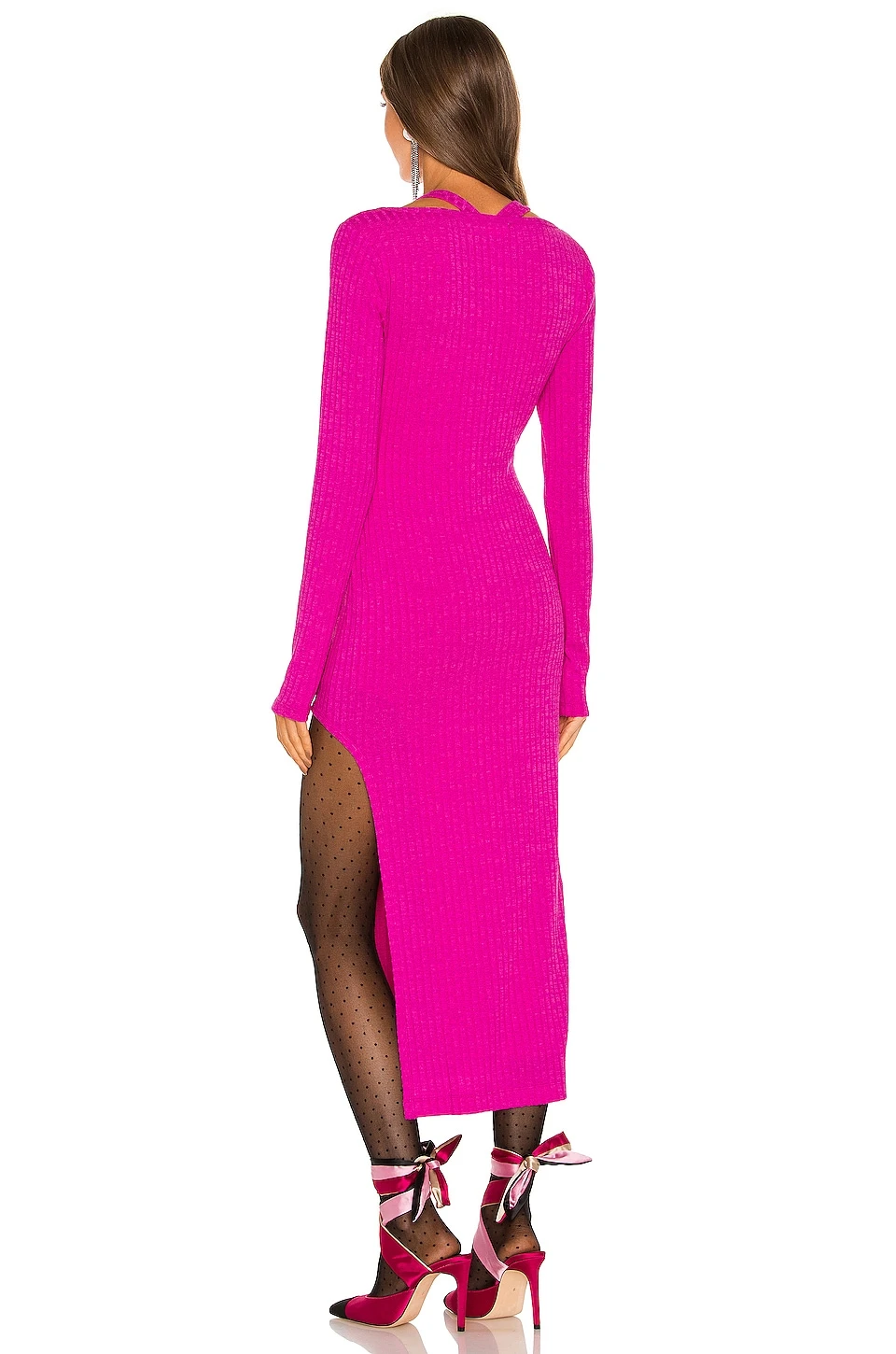 Lovers And Friends Naomi Midi Dress In Raspberry 6 Lovers And Friends Naomi Midi Dress In Raspberry - Image 4
