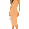 Lovers And Friends Valerie Midi Dress In Caramel Latte -LOVERS AND FRIENDS Shop LOVF WD3093 V1