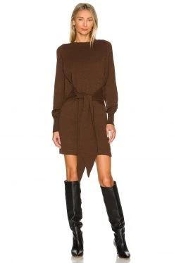 Lovers And Friends Elana Mini Dress In Chocolate