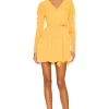 Lovers And Friends Morgan Mini Dress In Golden Yellow -LOVERS AND FRIENDS Shop LOVF WD3128 V1