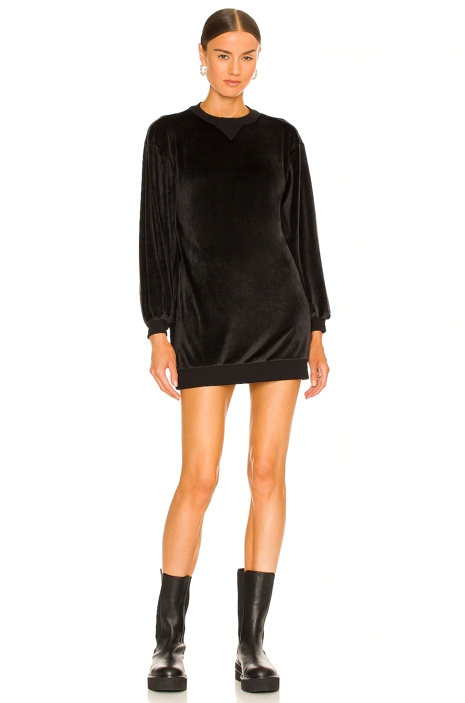 Lovers And Friends Zoja Sweatshirt Dress In Black