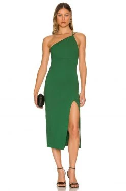 Lovers And Friends Kim Midi Dress In Dark Green