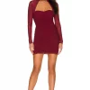 Lovers And Friends Nouvelle Mini Dress In Merlot -LOVERS AND FRIENDS Shop LOVF WD3158 V1