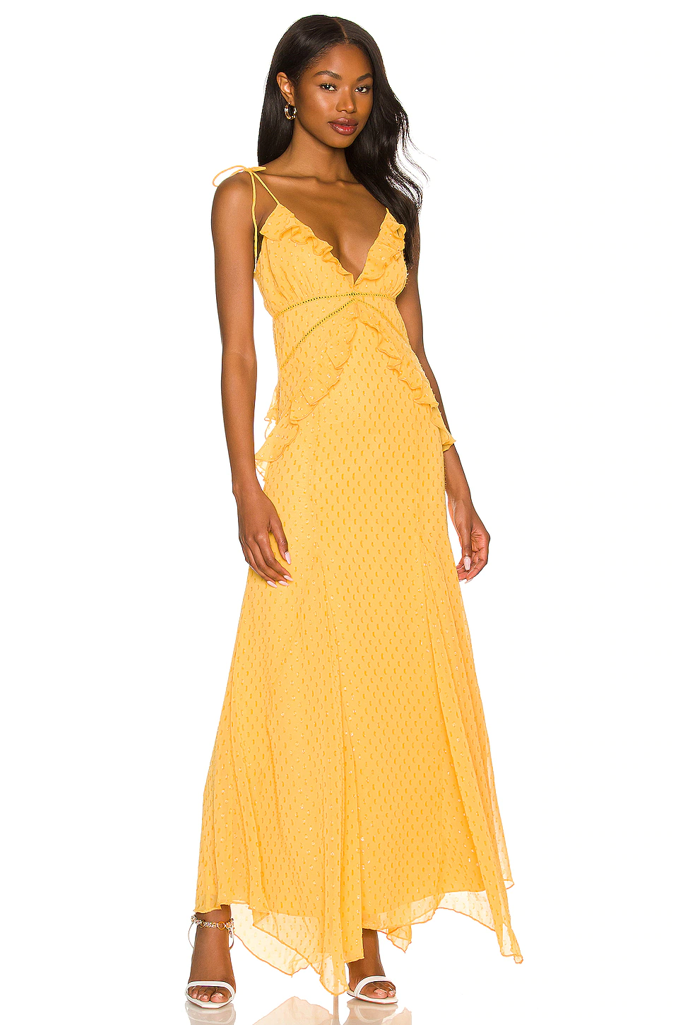 Lovers And Friends Janet Gown In Golden Yellow