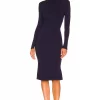 Lovers And Friends Cecilia Midi Dress In Navy Blue -LOVERS AND FRIENDS Shop LOVF WD3187 V1