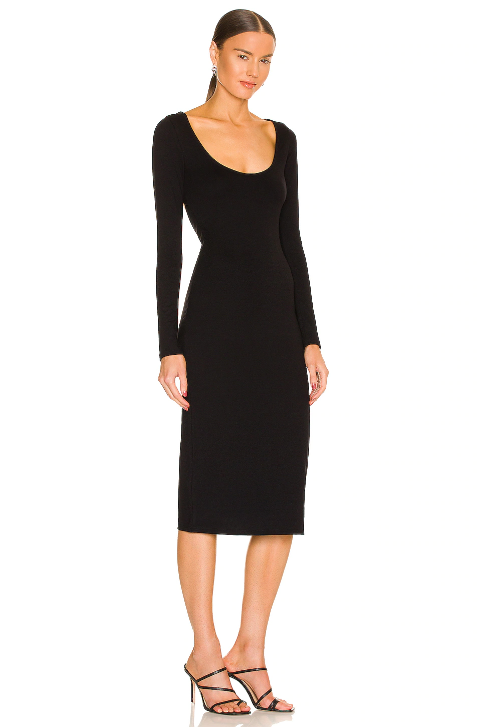 Lovers And Friends Ellie Midi Dress In Black 5 Lovers And Friends Ellie Midi Dress In Black - Image 3