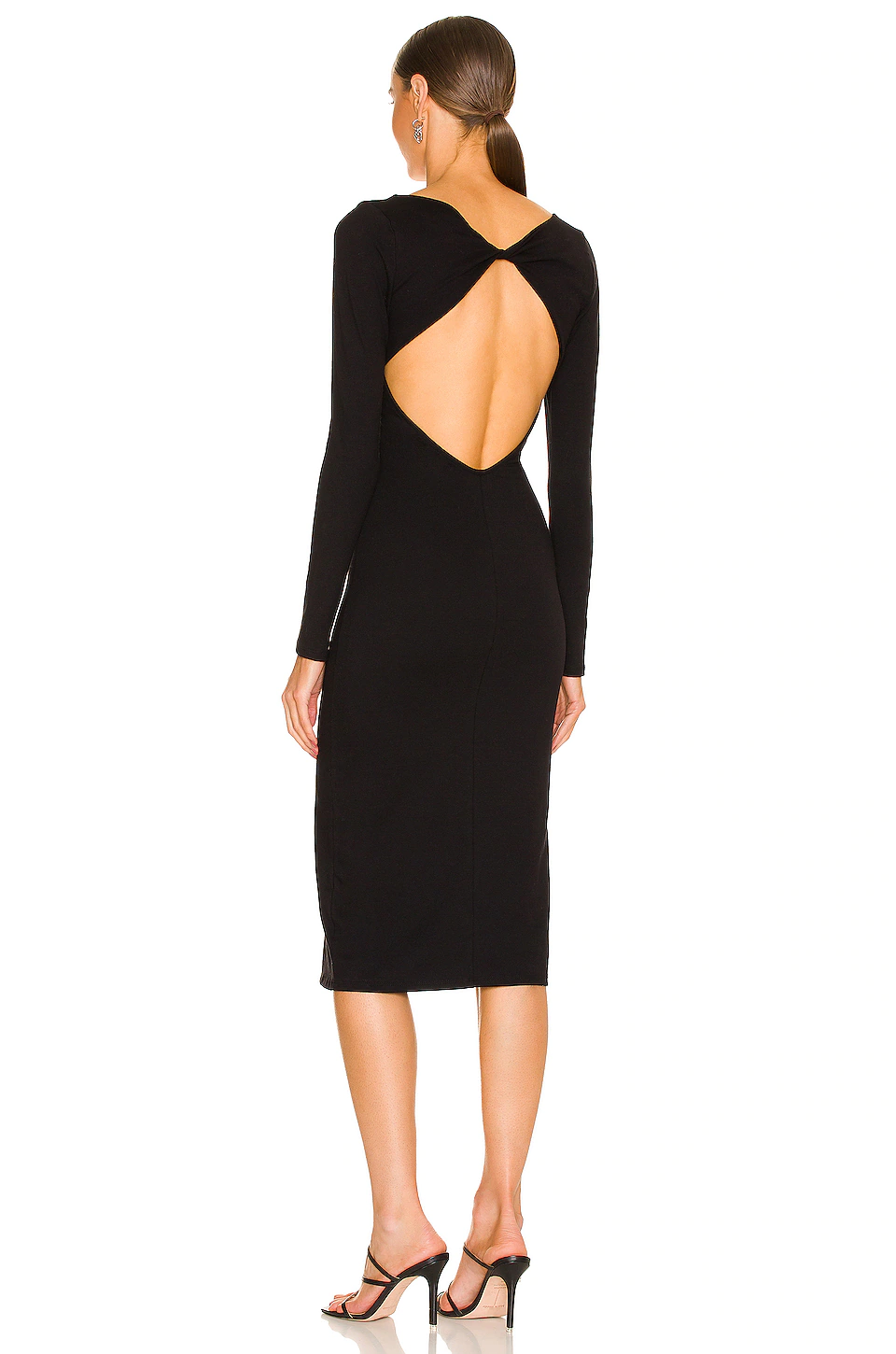 Lovers And Friends Ellie Midi Dress In Black 6 Lovers And Friends Ellie Midi Dress In Black - Image 4