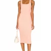 Lovers And Friends Lydia Midi Dress In Peach -LOVERS AND FRIENDS Shop LOVF WD3212 V1