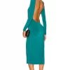 Lovers And Friends Gigi Midi Dress In Emerald Green -LOVERS AND FRIENDS Shop LOVF WD3219 V1
