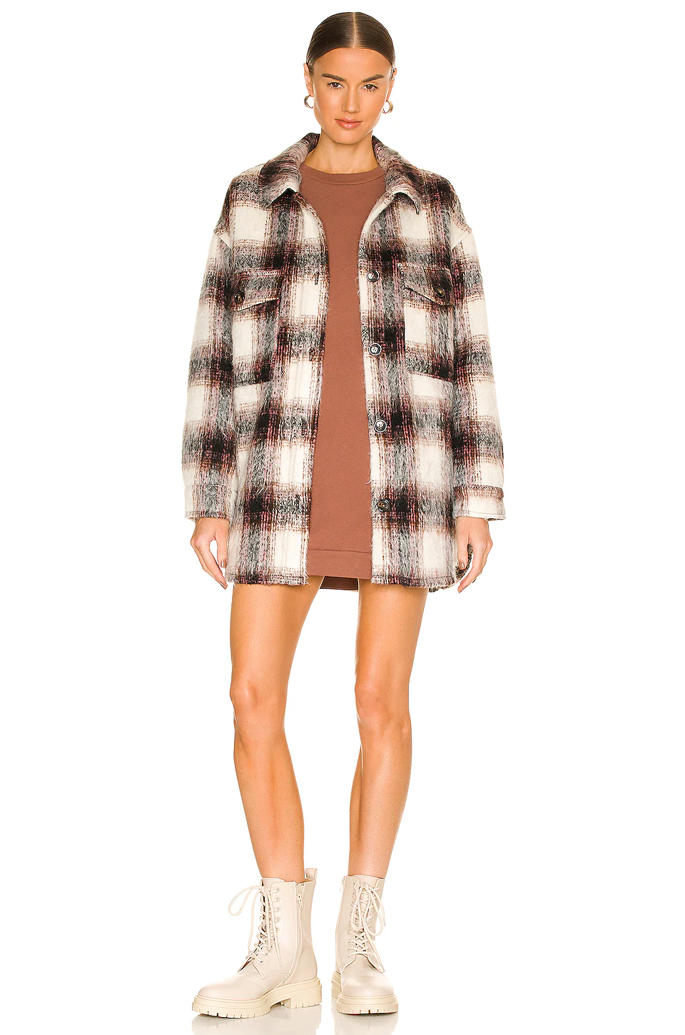 Lovers And Friends Jessa Sweatshirt Dress In Brown 6 Lovers And Friends Jessa Sweatshirt Dress In Brown - Image 4