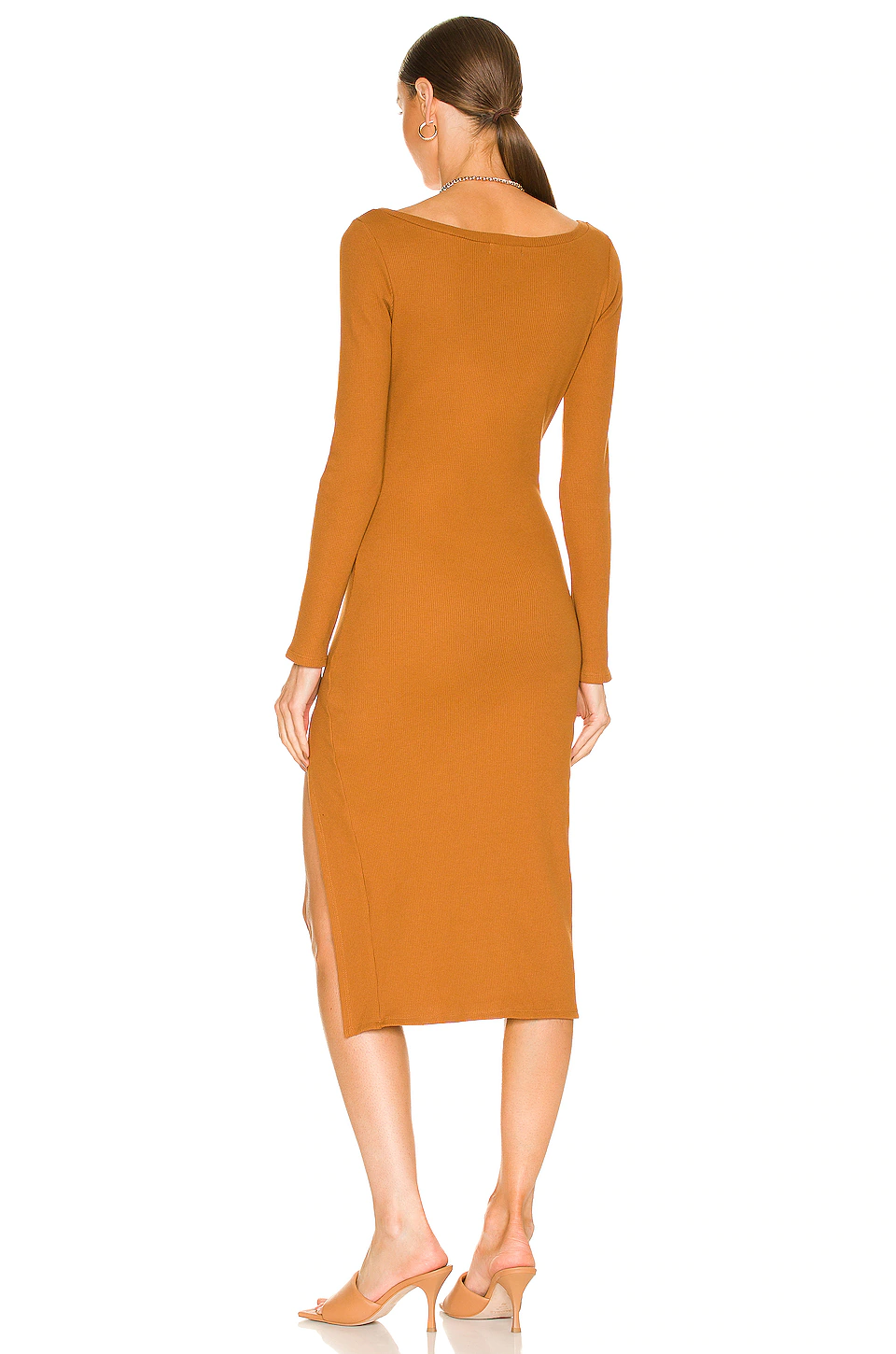 Lovers And Friends Corinne Midi Dress In Ginger Brown 5 Lovers And Friends Corinne Midi Dress In Ginger Brown - Image 3