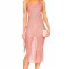 Lovers And Friends Sonora Midi Dress In Rosey Pink -LOVERS AND FRIENDS Shop LOVF WD3227 V1