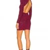 Lovers And Friends Kloss Mini Dress In Maroon Red -LOVERS AND FRIENDS Shop LOVF WD3233 V1