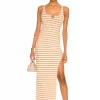 Lovers And Friends Coraline Dress In Camel Stripe -LOVERS AND FRIENDS Shop LOVF WD3238 V1