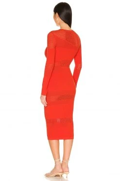 Lovers And Friends Tianna Dress In Orange -LOVERS AND FRIENDS Shop LOVF WD3241 V3