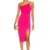 Lovers And Friends Lazo Midi Dress In Hot Pink -LOVERS AND FRIENDS Shop LOVF WD3266 V1