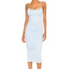 Lovers And Friends Emma Midi Dress In Baby Blue -LOVERS AND FRIENDS Shop LOVF WD3267 V1