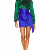 Lovers And Friends Crawley Mini Dress In Blue & Emerald -LOVERS AND FRIENDS Shop LOVF WD3273 V1