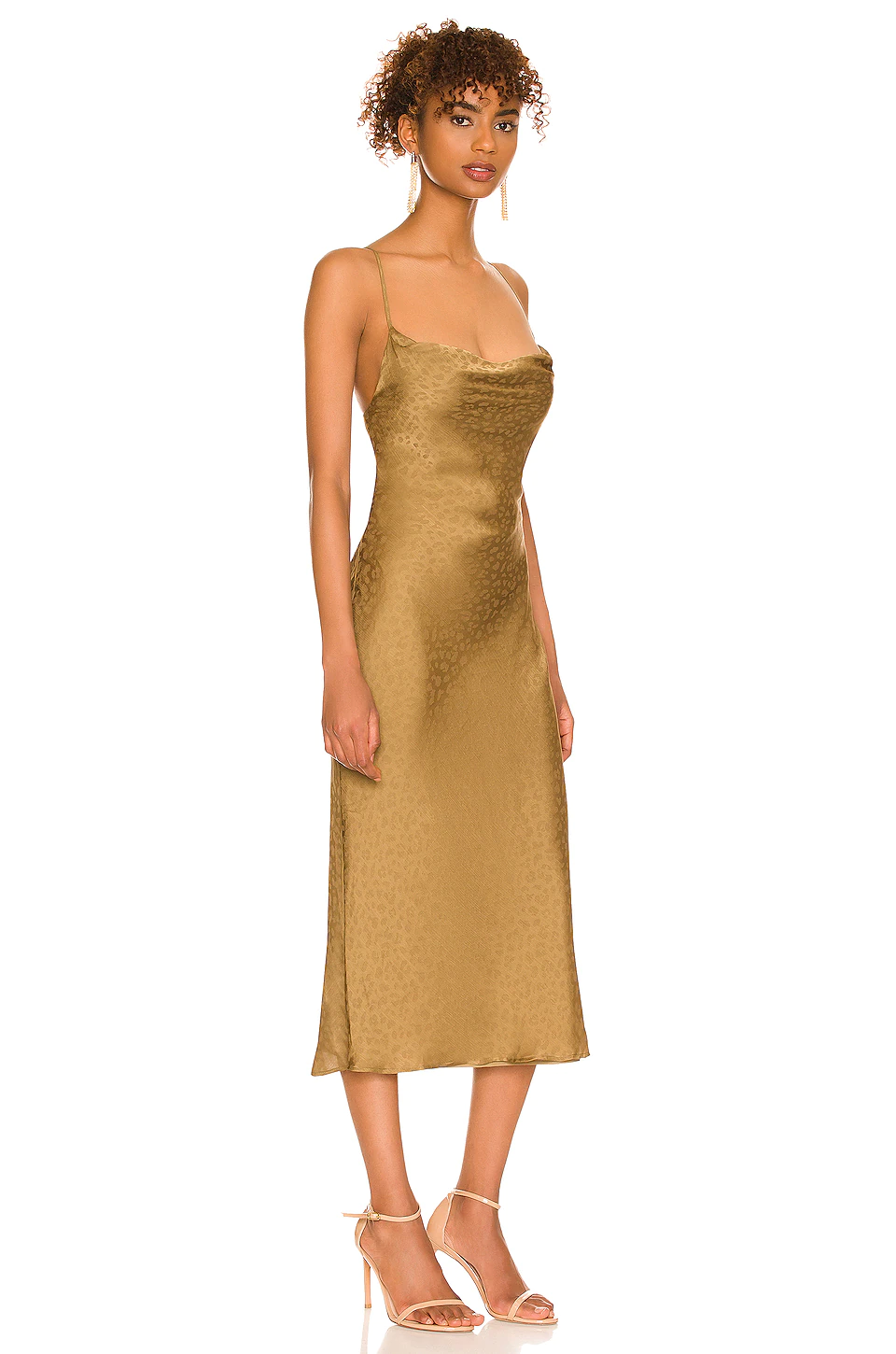Lovers And Friends Lauren Midi Dress In Gold 5 Lovers And Friends Lauren Midi Dress In Gold - Image 3