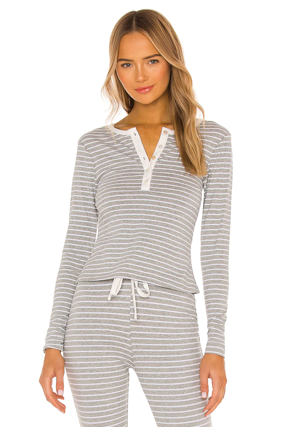 Lovers And Friends Honor Lounge Top In Heather Stripe