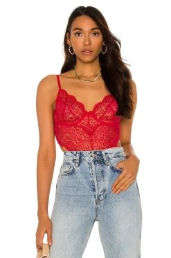 Lovers And Friends Bettany Bodysuit In Red