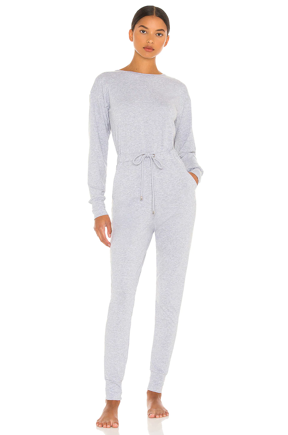 Lovers And Friends Vela Lounge Jumpsuit In Heather Grey