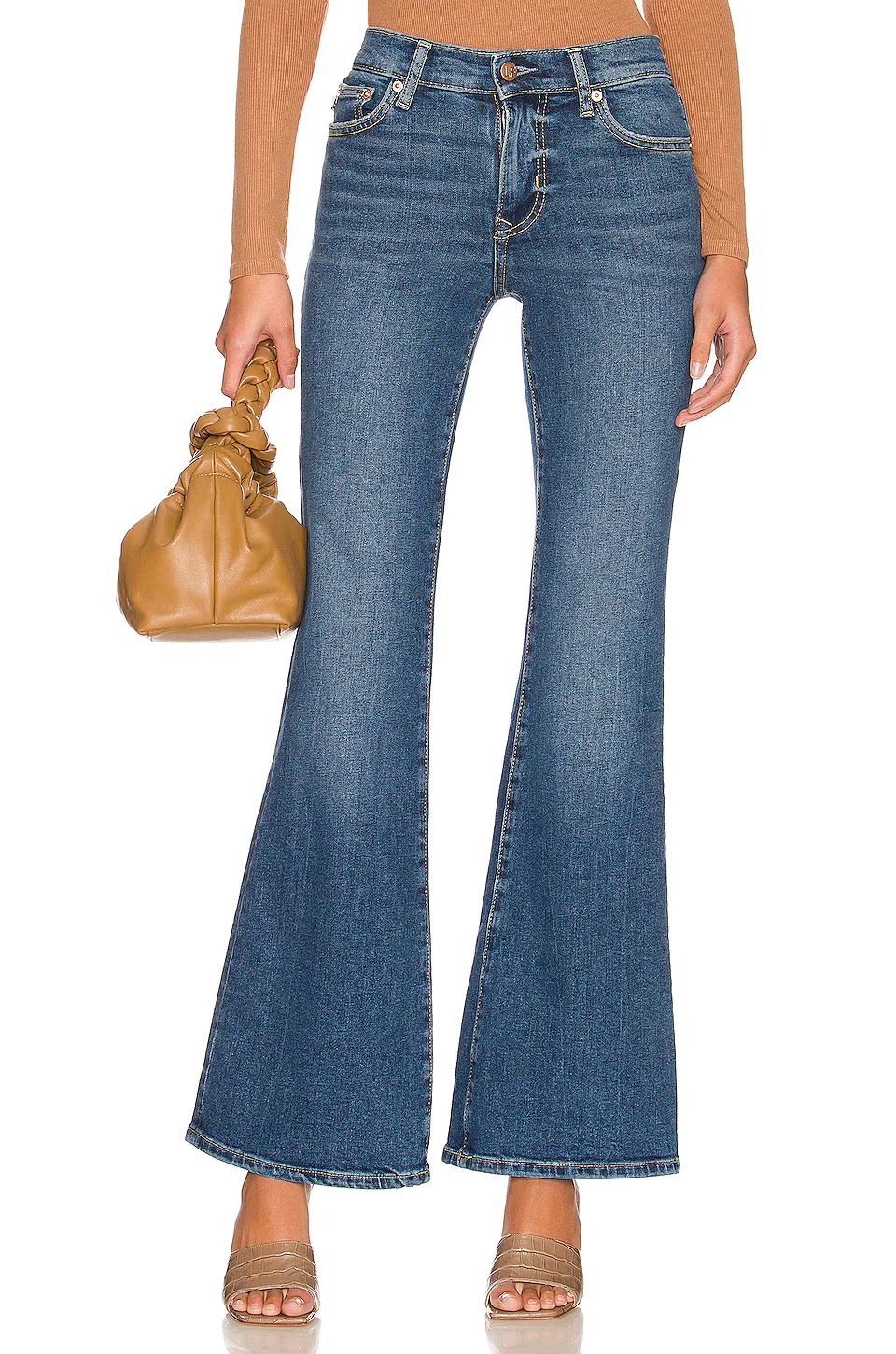 Lovers And Friends River Low Rise Flare In Verona