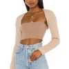 Lovers And Friends Ryder Knit Shrug In Sand -LOVERS AND FRIENDS Shop LOVF WK1005 V1