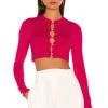 Lovers And Friends Tara Micro Cardigan In Hot Pink -LOVERS AND FRIENDS Shop LOVF WK1009 V1