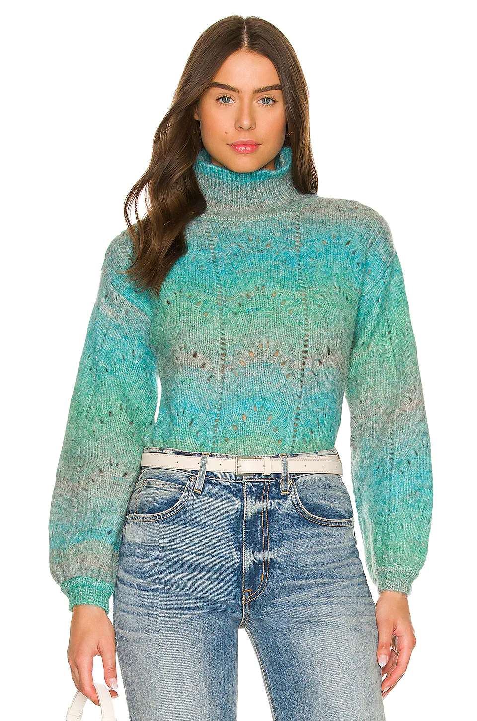 Lovers And Friends Brooke Sweater In Marled Green In Marled Green