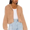 Lovers And Friends Blaire Distressed Knit Hoodie In Camel 2 Lovers And Friends Blaire Distressed Knit Hoodie In Camel -LOVERS AND FRIENDS Shop LOVF WK1019 V1