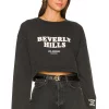 Lovers And Friends The Cropped Crewneck In Beverly Hills -LOVERS AND FRIENDS Shop LOVF WK1021 V1