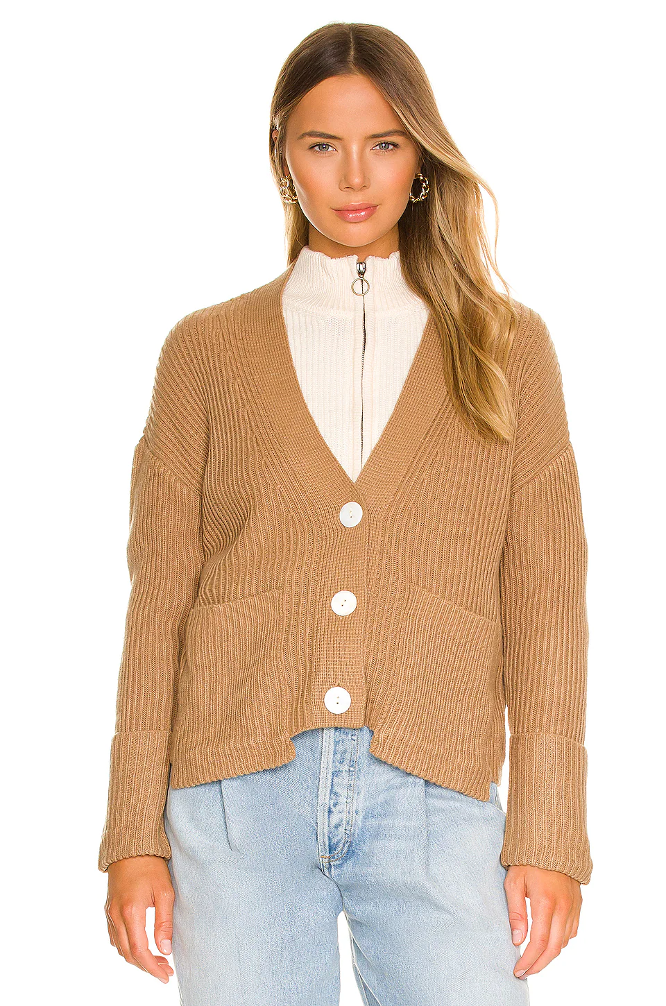 Lovers And Friends Avery Cardigan In Camel