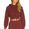 Lovers And Friends Dion Distressed Knit Hoodie In Umber Brown -LOVERS AND FRIENDS Shop LOVF WK1036 V1