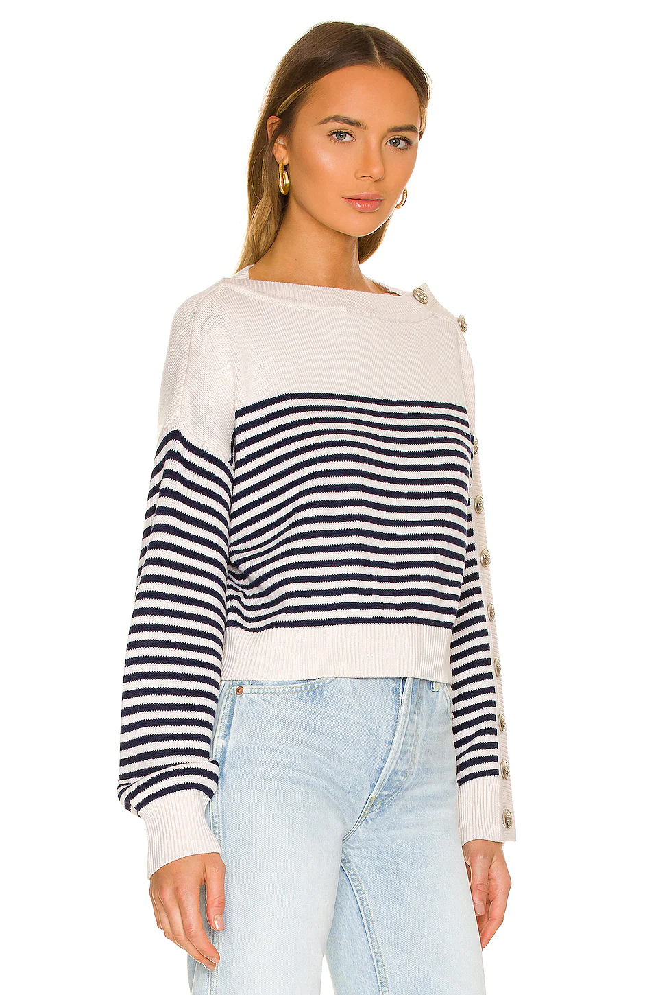 Lovers And Friends Olivander Sweater In Navy & Ivory 4 Lovers And Friends Olivander Sweater In Navy & Ivory - Image 2