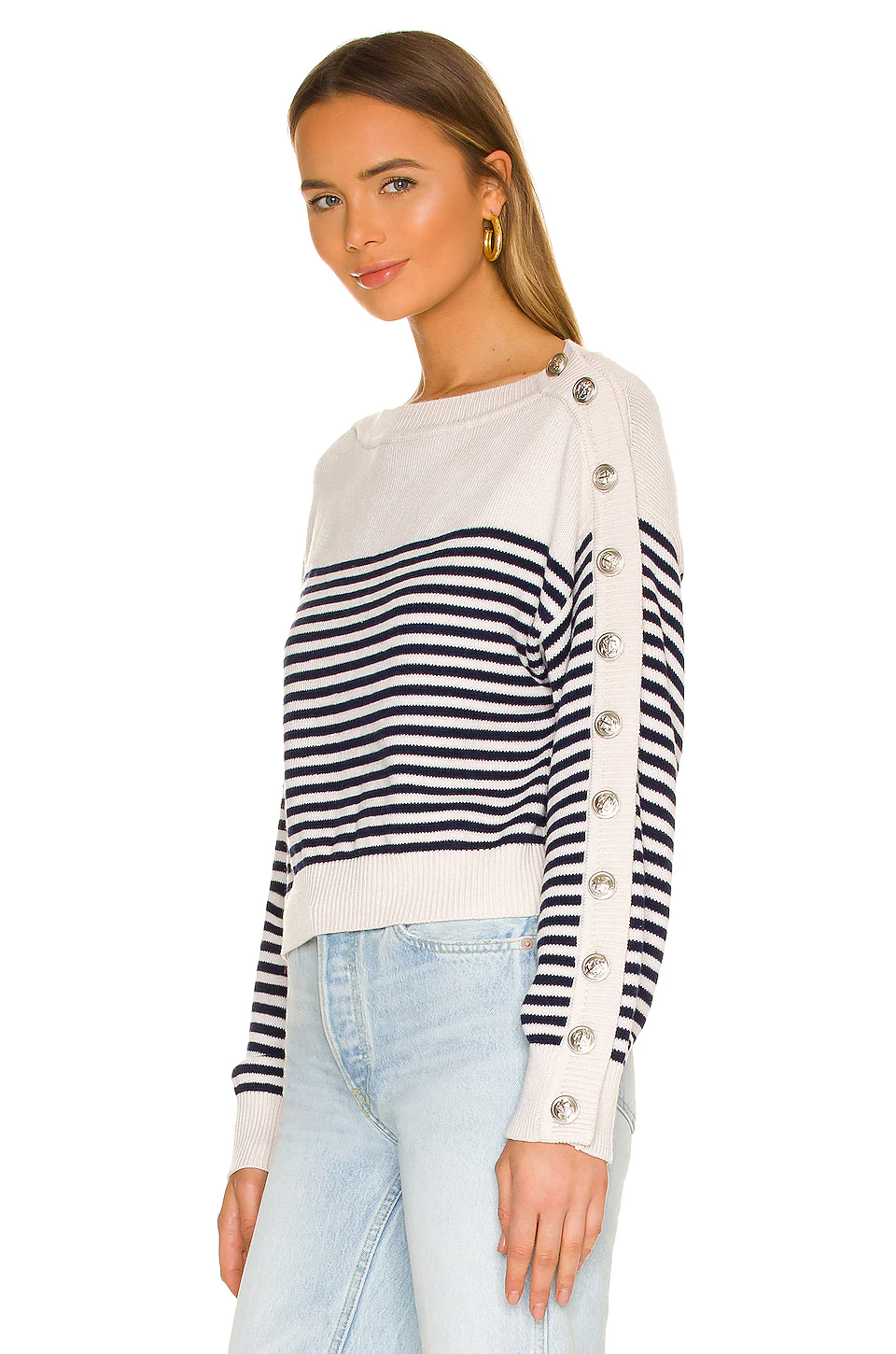 Lovers And Friends Olivander Sweater In Navy & Ivory 5 Lovers And Friends Olivander Sweater In Navy & Ivory - Image 3